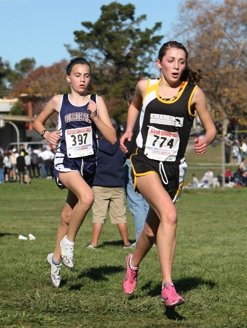NCS XC D5 Girls-079.JPG - 2009 North Coast Section Cross Country Championships, Hayward High School, Hayward, California